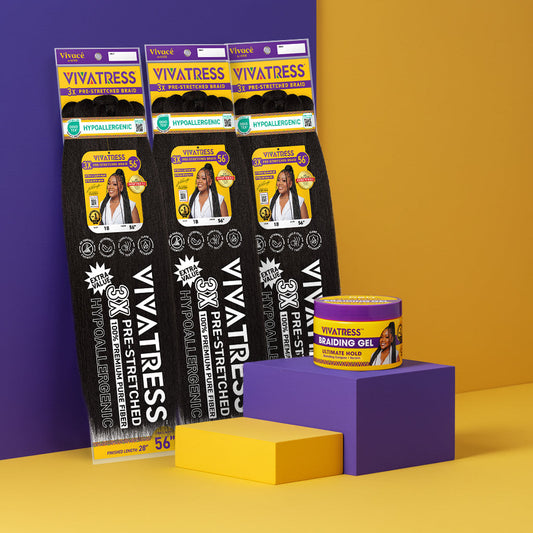 Braiding Hair & Braiding Gel Bundle Set