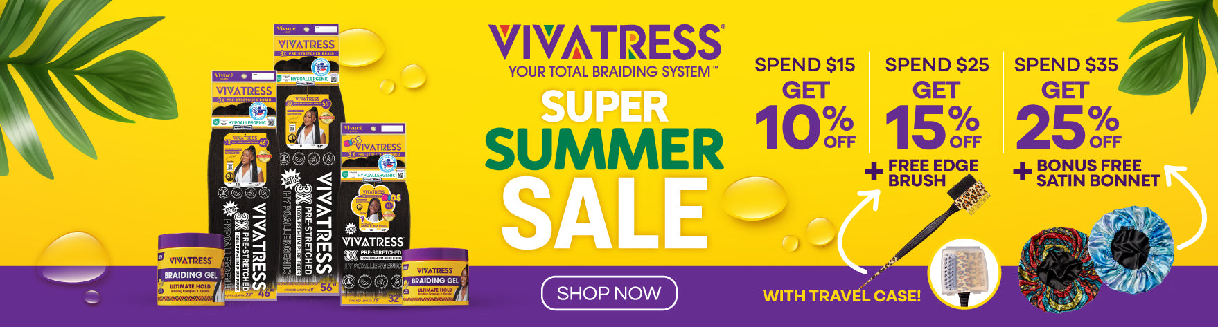 The Vivatress Super Summer Sale Is BACK: Spend More, Save More and Get FREE GIFTS ☀️🌴 Up to 25% OFF SITEWIDE!